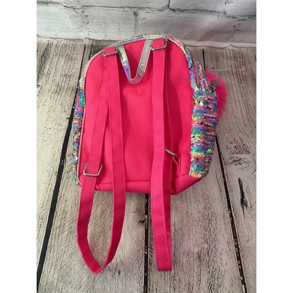 JUSTICE Girl’s Flip Sequin Initial “G” Mini Backpack